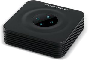 Adaptador de telefone Analgico ATA Grandstream 2 portas FXS 2 Perfis SIP 1 porta 10/100 Mbps HT802 preto